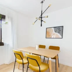 Industriële hanglamp zwart en goud 78 cm 6-lichts - Sydney