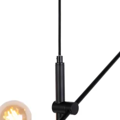 Industriële hanglamp zwart en goud 78 cm 6-lichts - Sydney