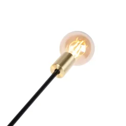 Industriële hanglamp zwart en goud 78 cm 6-lichts - Sydney