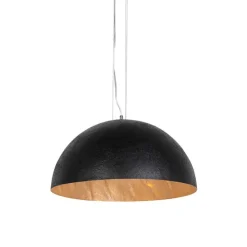 Industriële hanglamp zwart met goud 50 cm - Magna