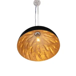 Industriële hanglamp zwart met goud 50 cm - Magna