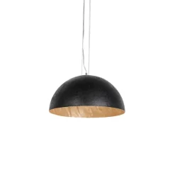Industriële hanglamp zwart met goud 50 cm - Magna
