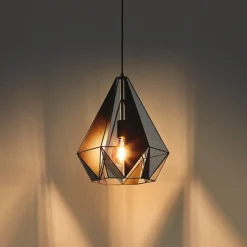 Industriële hanglamp zwart met mesh - Carcass