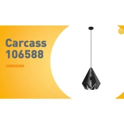 Industriële hanglamp zwart met mesh - Carcass