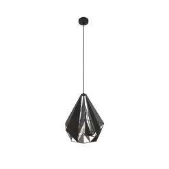 Industriële hanglamp zwart met mesh - Carcass