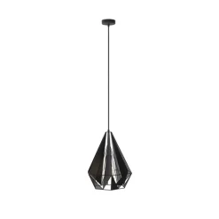 Industriële hanglamp zwart met mesh - Carcass