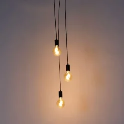 Industriële hanglamp zwart 3-lichts - Facil