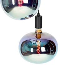 Industriële hanglamp zwart incl. LED 3-lichts dimbaar - Facil