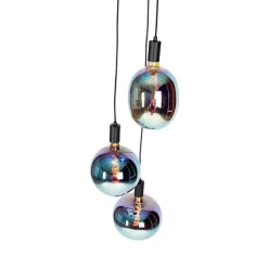 Industriële hanglamp zwart incl. LED 3-lichts dimbaar - Facil