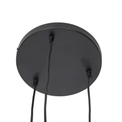 Industriële hanglamp zwart rond 3-lichts - Bobby