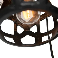 Industriële hanglamp zwart rond 3-lichts - Bobby