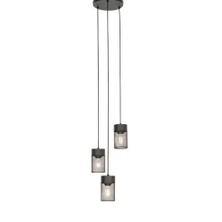 Industriële hanglamp zwart 3-lichts - Jim