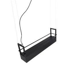 Industriële hanglamp zwart met rek 4-lichts GU10 - Cage Rack