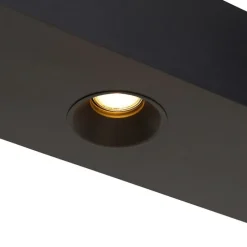 Industriële hanglamp zwart met rek 4-lichts GU10 - Cage Rack