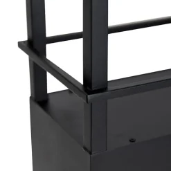 Industriële hanglamp zwart met rek 4-lichts GU10 - Cage Rack