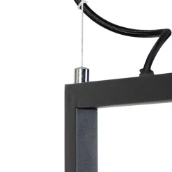 Industriële hanglamp zwart met gaas 4-lichts - Cage Rack