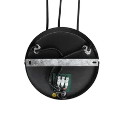 Industriële hanglamp zwart met beton rond 3-lichts - Pedra