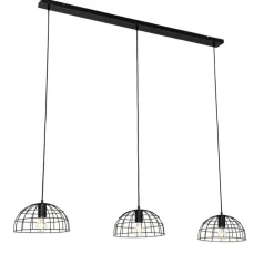 Industriële hanglamp zwart 3-lichts - Hanze