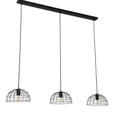 Industriële hanglamp zwart 3-lichts - Hanze