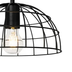 Industriële hanglamp zwart 3-lichts - Hanze