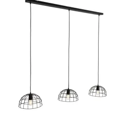 Industriële hanglamp zwart 3-lichts - Hanze