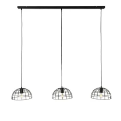 Industriële hanglamp zwart 3-lichts - Hanze