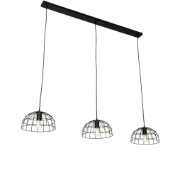 Industriële hanglamp zwart 3-lichts - Hanze