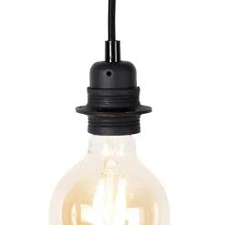 Industriële hanglamp zwart 3-lichts - Cava