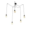Industriële hanglamp zwart 5-lichts - Cava