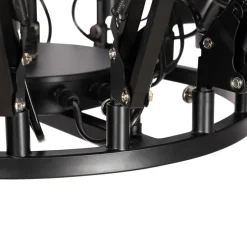 Industriële hanglamp zwart 16-lichts verstelbaar - Hobby Spinne