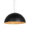 Industriële hanglamp zwart met goud 70 cm - Magna
