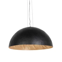 Industriële hanglamp zwart met goud 70 cm - Magna