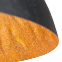 Industriële hanglamp zwart met goud 70 cm - Magna