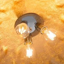 Industriële hanglamp zwart met goud 70 cm - Magna