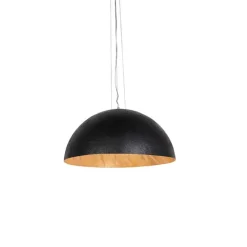Industriële hanglamp zwart met goud 70 cm - Magna