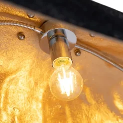 Industriële hanglamp zwart met goud 115 cm - Magna