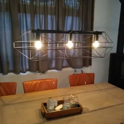 Industriële hanglamp zwart 3-lichts - Carcass