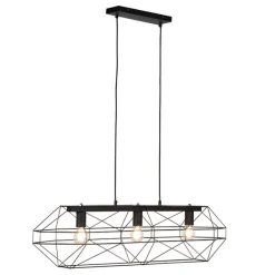 Industriële hanglamp zwart 3-lichts - Carcass
