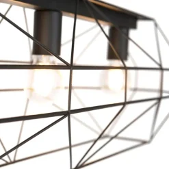 Industriële hanglamp zwart 3-lichts - Carcass