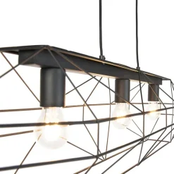 Industriële hanglamp zwart 3-lichts - Carcass