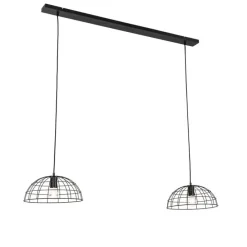 Industriële hanglamp zwart 2-lichts - Hanze