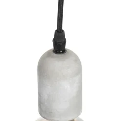 Industriële hanglamp zwart met beton rond 5-lichts - Pedra