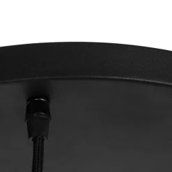 Industriële hanglamp zwart met beton rond 5-lichts - Pedra