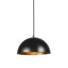 Industriële hanglamp zwart met goud 35 cm - Magna Eco