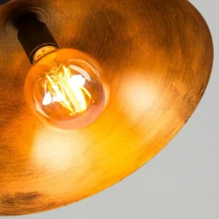 Industriële hanglamp zwart met goud 35 cm - Magna Eco