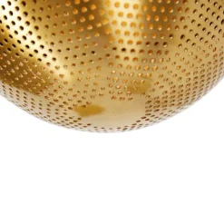 Industriële hanglamp zwart met messing 5-lichts - Haicha