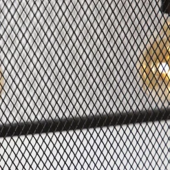 Industriële hanglamp zwart 118 cm met gaas 4-lichts - Cage