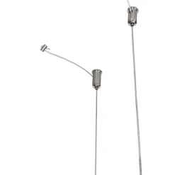 Industriële hanglamp zwart met hout en rek 4-lichts - Cage Rack