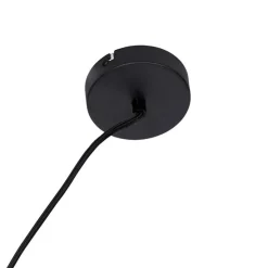 Industriële hanglamp zwart met hout en rek 4-lichts - Cage Rack