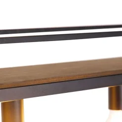 Industriële hanglamp zwart met hout en rek 4-lichts - Cage Rack